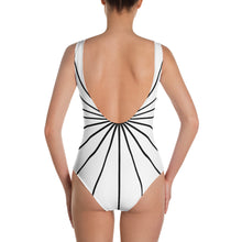 Load image into Gallery viewer, White In Black Network Swimsuit