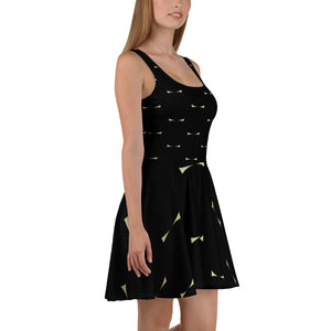 Black Bats Skater Dress