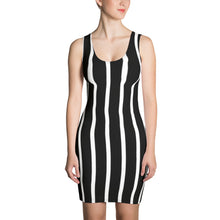 Load image into Gallery viewer, Multiple Black Strips Dress