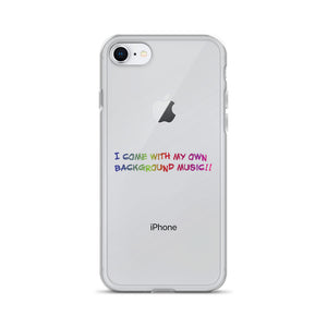 I come with my own background music iPhone Case