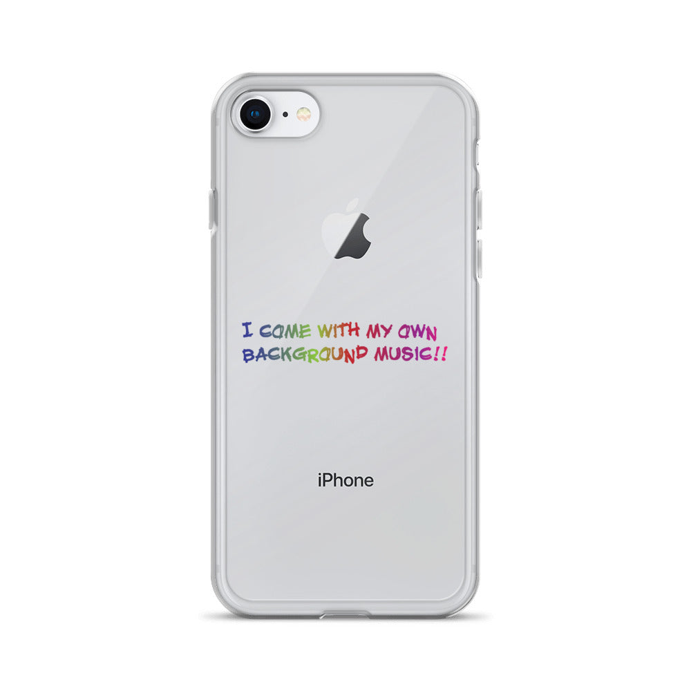 I come with my own background music iPhone Case