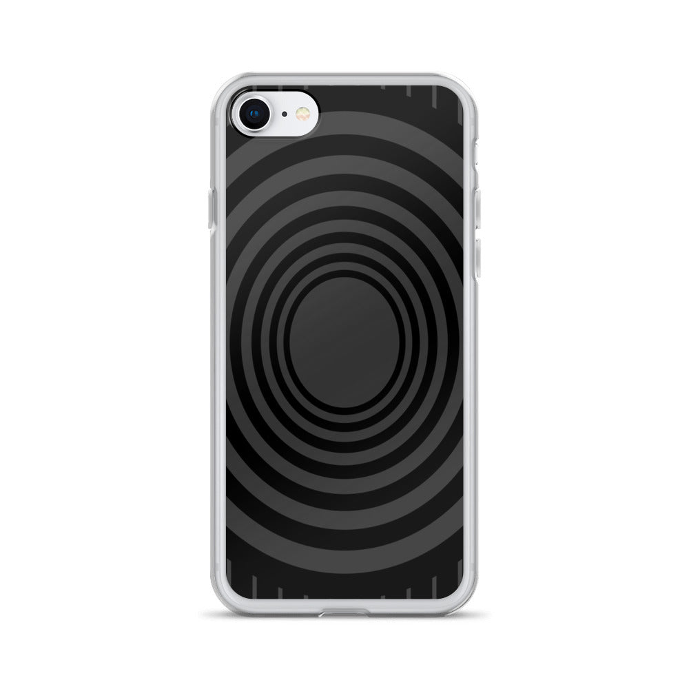 Gray Black Whirlpool iPhone Case