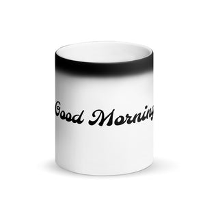 Good Morning Matte Black Magic Mug