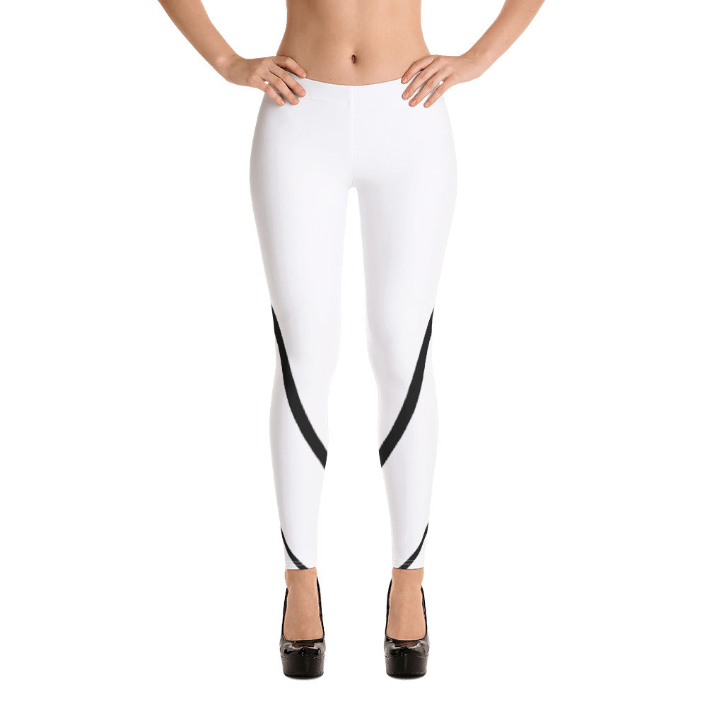 Black In White Slides Leggings