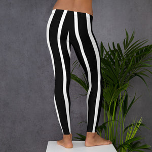 Multiple Black Strips Leggings