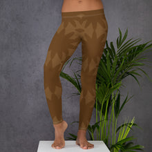 Load image into Gallery viewer, Dynamic Brown Flowers Leggings