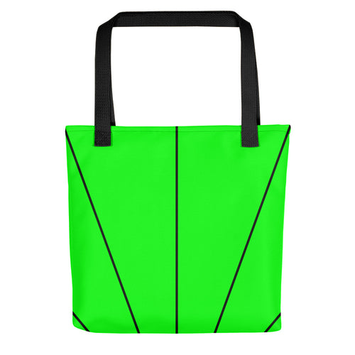 Black Solid In Green Tote bag