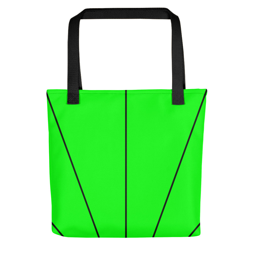 Black Solid In Green Tote bag