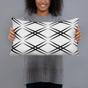 Black Quadrant Basic Pillow