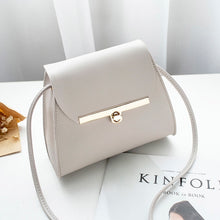 Load image into Gallery viewer, Simple Small Flap Shoulder PU Leather Bags Pure Color Mini Messenger Chest Bag