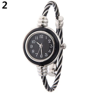 Women's Fashion Casual Wire Quartz Analog Bracelet Bangle Wrist Watch