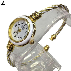 Women's Fashion Casual Wire Quartz Analog Bracelet Bangle Wrist Watch