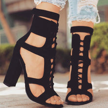 Load image into Gallery viewer, Wind Flock Women Sandals Gladiator High Heels Strap Pumps Lace-up Female Shoes