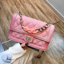 Load image into Gallery viewer, PU Leather Flap Candy Color Ladies Handbag Mini Crossbody Bag Chain