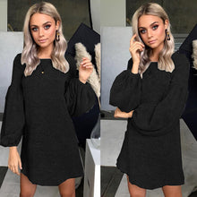 Load image into Gallery viewer, New Women&#39;s Knitted Sweaters Round Neck Loose Dress