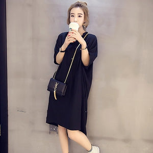 Chiffon Dress V Neck Solid Color