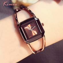 Load image into Gallery viewer, Square Fashion Skeleton Bracelet Rose Gold Watches Luxury Brand Ladies Watch