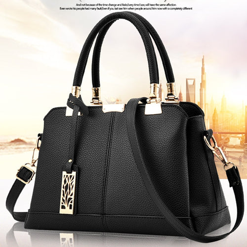 Fashion PU Women Handbag Shoulder Bag Tote Clutch Crossbody Messenger Tree Pendant Decoration