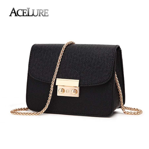 Women Leather Handbags Chain Small Women Messenger Bag