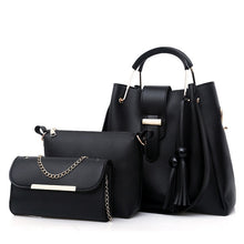 Load image into Gallery viewer, 3Pcs/Sets Women Handbags Leather Shoulder Bags Large Capacity Casual Tote Bag