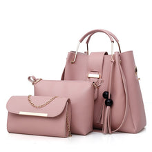 Load image into Gallery viewer, 3Pcs/Sets Women Handbags Leather Shoulder Bags Large Capacity Casual Tote Bag