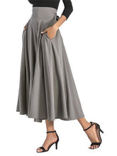 Load image into Gallery viewer, Women Long Skirts Stylish High Waist Vintage With Zipper Behind