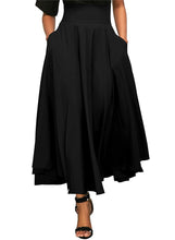 Load image into Gallery viewer, Women Long Skirts Stylish High Waist Vintage With Zipper Behind