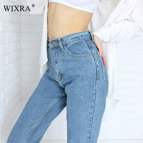 Basic Denim Jeans Classic Women High Waist Jeans High Quality Cowboy Denim Pants