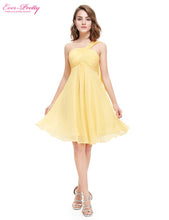 Load image into Gallery viewer, One Shoulder Ruffles Padded Chiffon Cocktail Dresses