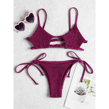 Load image into Gallery viewer, Smocked String Bikini Swimwear Women