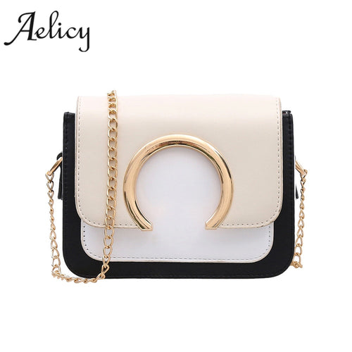 High Quality women's fashion ring decoration patchwork crossbody shoulder bags