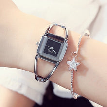 Load image into Gallery viewer, Square Fashion Skeleton Bracelet Rose Gold Watches Luxury Brand Ladies Watch