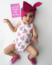 Load image into Gallery viewer, Cute Baby Girls Headband Watermelon Printed Outfits Sunsuit Kids Clothes