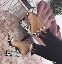 Load image into Gallery viewer, Women Ankle Strap Sandals Snake