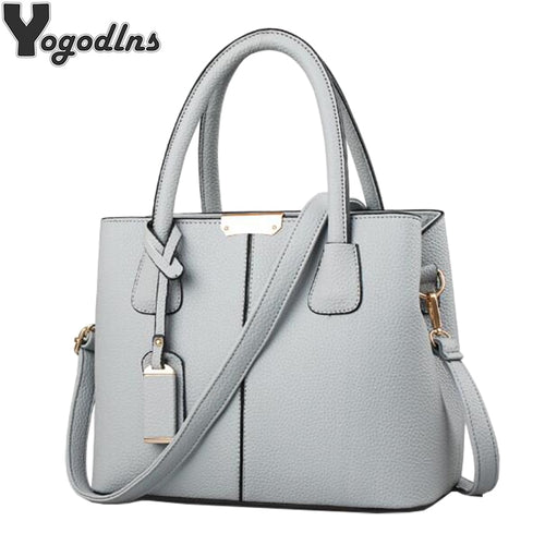 PU Leather Handbags Ladies Large Tote Bag Female Square Shoulder Bags