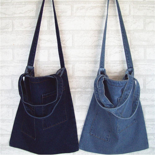 Women Handbags Messenger Canvas Bag Fashionable Denim Jean