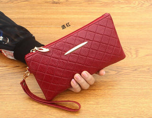 Ladies Wallet Women PU Leather Tassel Clutch Bag