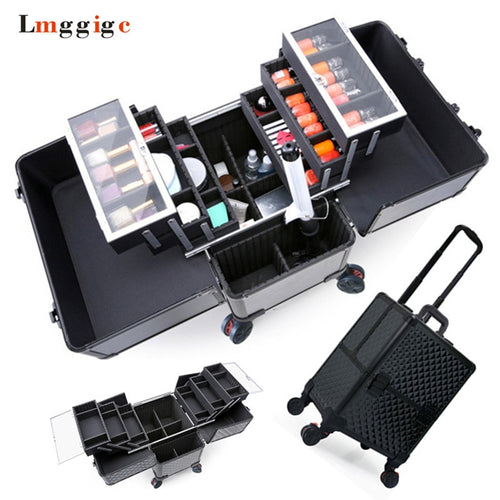 Makeup tool Box ,Rolling beauty Suitcase Bag Large capacity Make-up Trolley