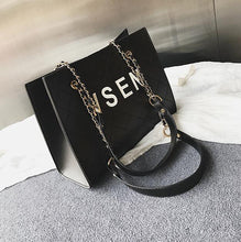 Load image into Gallery viewer, British Fashion Women&#39;s Designer Handbag PU Leather Women bag Lattice Chain