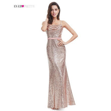 Load image into Gallery viewer, Rose Gold Mermaid Backless Sparkle Sequins Sexy Party Dress