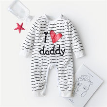 Load image into Gallery viewer, Kiddie White Baby Letter Print Striped kids Clothes