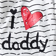 Load image into Gallery viewer, Kiddie White Baby Letter Print Striped kids Clothes