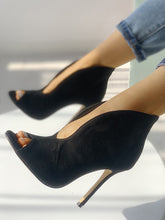 Load image into Gallery viewer, Peep Toe V-Shape Cut Out Ankle high heels sexy party women&#39;s Shoes