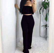 Load image into Gallery viewer, Two Piece Set Women Ruffles Off Shoulder Trousers Suit