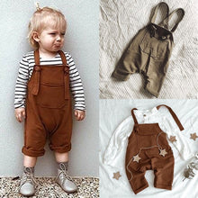 Load image into Gallery viewer, Newborn Baby Boys Girls Solid Dungarees Bib Infant Overalls Kids Clothes