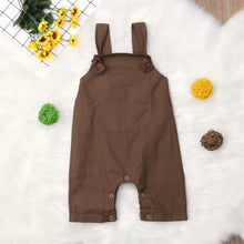 Load image into Gallery viewer, Newborn Baby Boys Girls Solid Dungarees Bib Infant Overalls Kids Clothes