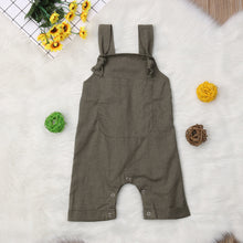 Load image into Gallery viewer, Newborn Baby Boys Girls Solid Dungarees Bib Infant Overalls Kids Clothes