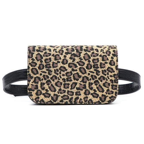 Retro Women Small Waist Packs Casual Smart Leopard Design Chest Bags