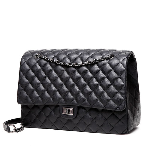 Large Capacity Women Travel Luxury Leather Pu Quilted Bag