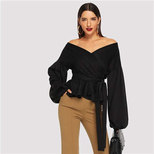 Womens Blouses Sale Clearance Ladies Sexy Off Shoulder Lantern